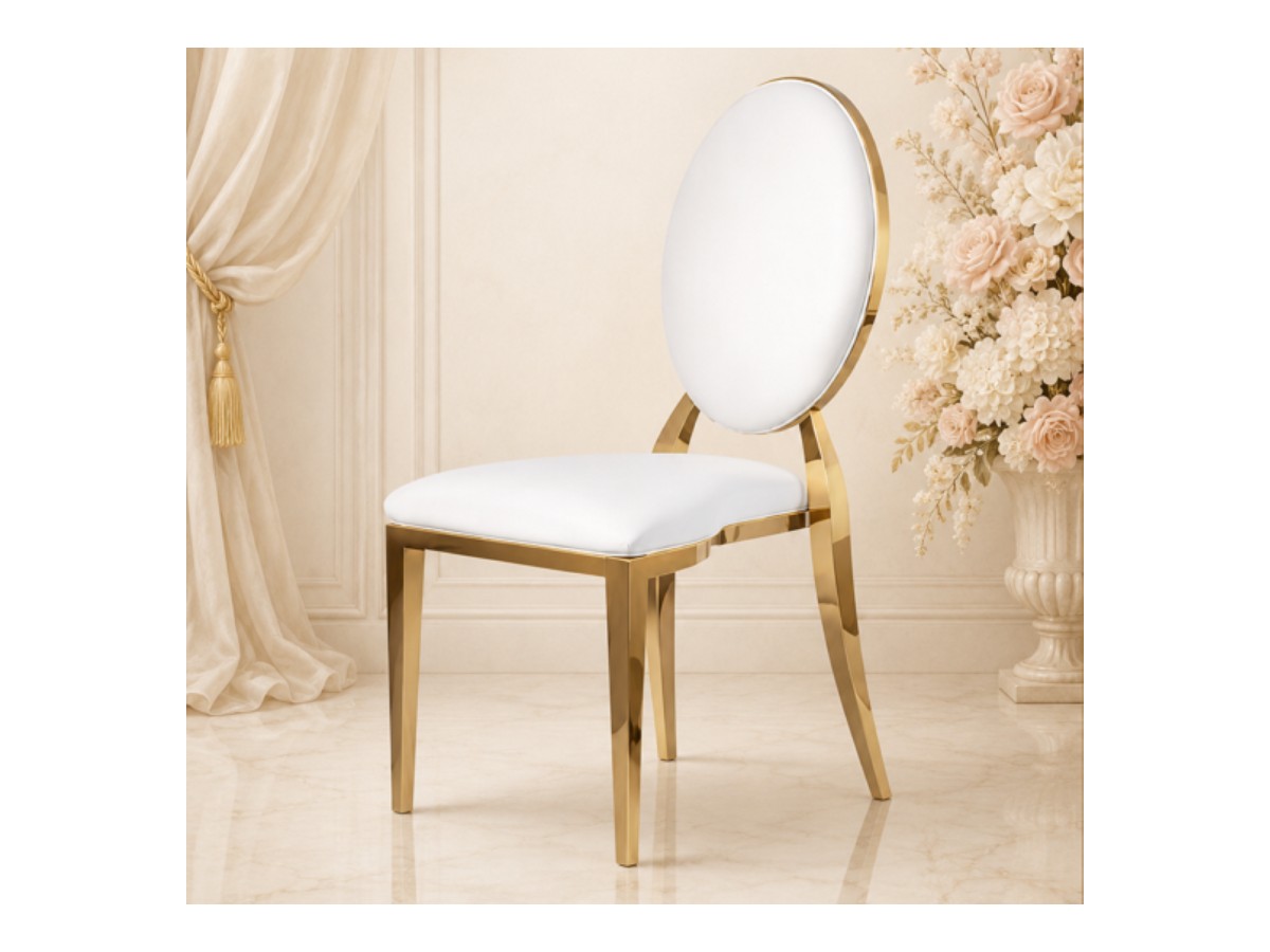 Steel Dior Gold Chair